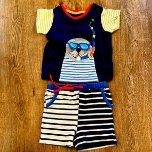 Baby Boden short & Tee set 6-12